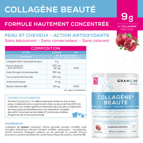 Granions Collagène+ Beauté 275g - Beauté et Vitalité avec