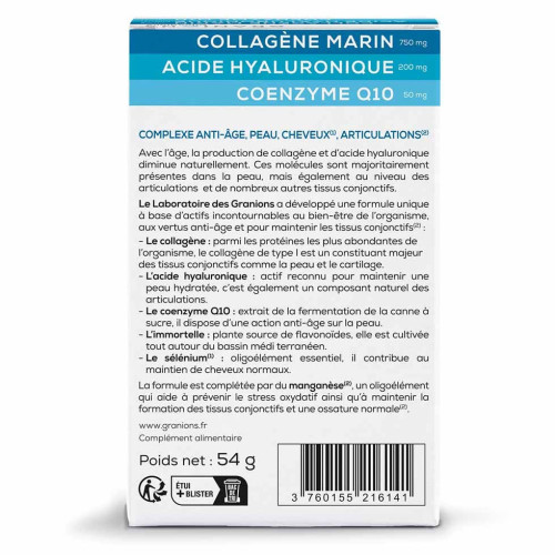 Granions Collagène Marin 60 Comprimés - Anti-âge et Hydratation