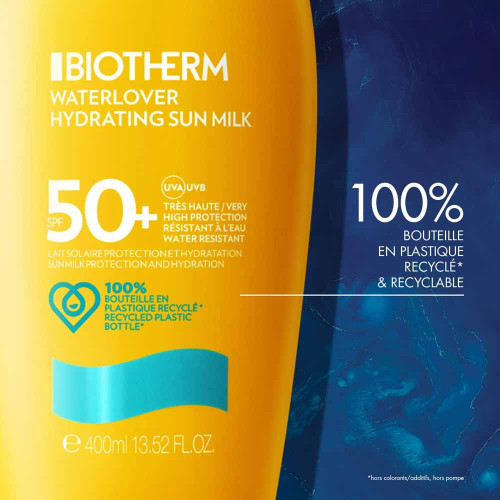 Biotherm Waterlover SPF50+ 400ml - Protection UVA/UVB Hydratation 24h
