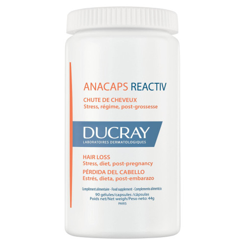 Ducray Anacaps Reactiv 90 Gélules - Fortifie Cheveux et Ongles