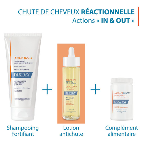 Ducray Anacaps Reactiv 90 Gélules - Fortifie Cheveux et Ongles