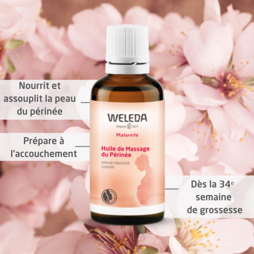 Weleda Huile Massage Périnée 50ml - Prépare Accouchement, Nourrit Peau