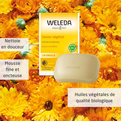 WELEDA Savon Végétal Calendula 100g - Doux et Naturel