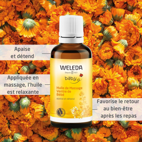 Weleda Huile Massage Bébé 50ml - Soulage Digestion Parapharmacie