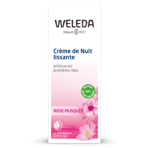 WELEDA Crème Nuit Lissante Rose Musquée 30mL - Réduit Rides