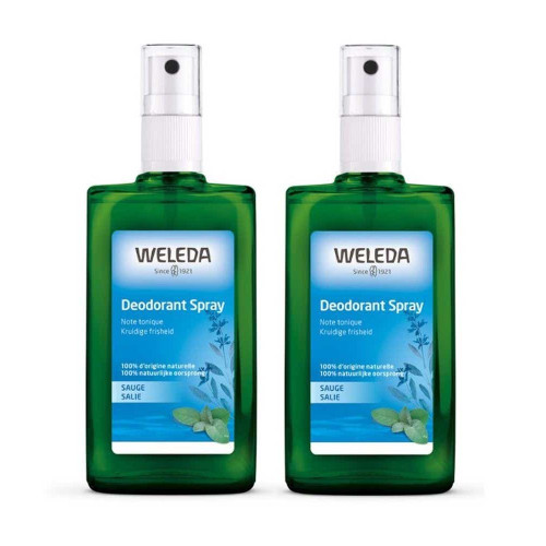 Weleda Duo Déodorant Sauge 2x100mL - Neutralise Odeurs Naturellement