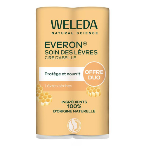 Weleda Everon Duo Stick Lèvres 2x4.8g - Protection et Douceur