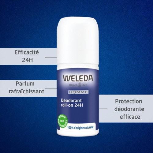 Weleda Homme Déodorant Roll-On 50mL - Efficacité 24H