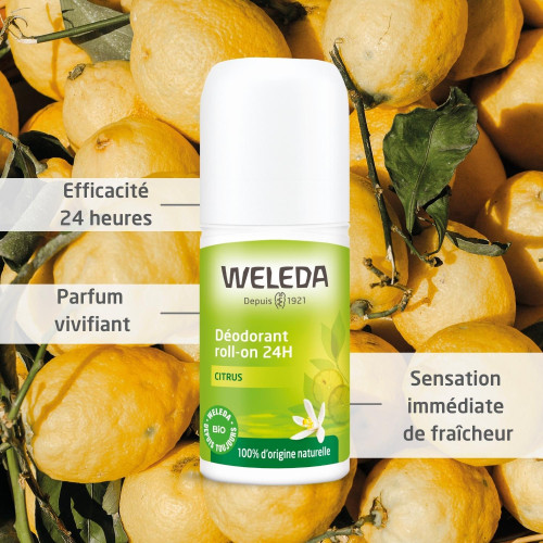 Weleda Déodorant Roll-On Citrus 50ml - Fraîcheur 24h