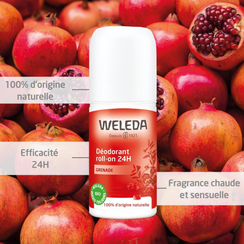 Weleda Déodorant Grenade 50mL - Efficacité 24h Sensuel Sans Aluminium