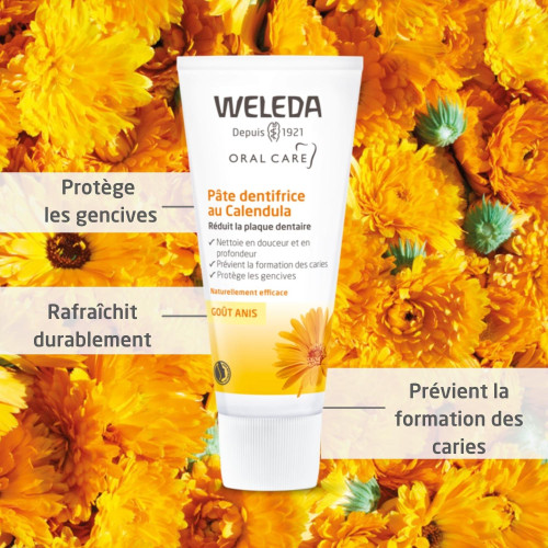 Weleda Pâte Dentifrice Calendula 75ml - Nettoyage Efficace