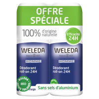 Weleda Déodorant Homme 24H 2x50ml - Protection Naturelle