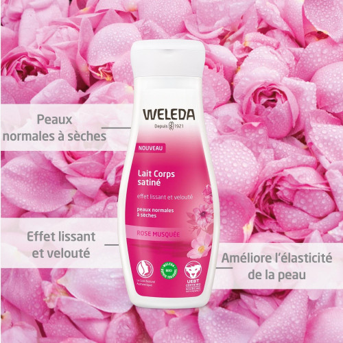 Weleda Lait Corps Satiné 200ml - Hydratation Profonde, Effet Lissant