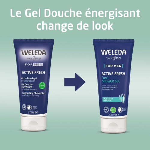 Weleda Gel Douche Énergisant Homme 200ml - Tonus et Fraîcheur