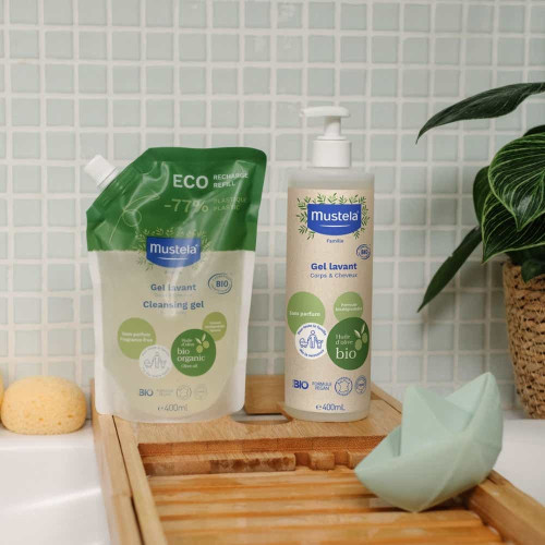 Mustela Gel Lavant Bio 400ml - Doux et Naturel pour Toute la Famille