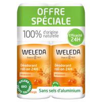 Weleda Déodorant Argousier 24H 2x50ml - Fraîcheur Naturelle 24h