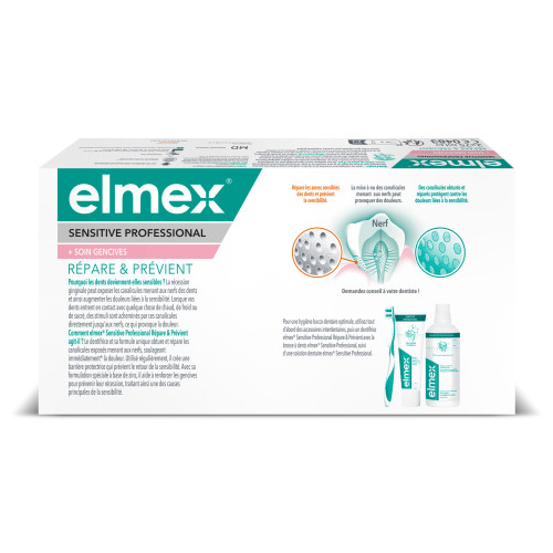 Elmex Sensitive Pro Soin Gencives 2x75ml - Soulage Douleur