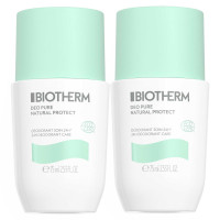 Déo Pure Natural Protect Déodorant Soin 24H Roll-On Bio Lot de 2 x 75 ml