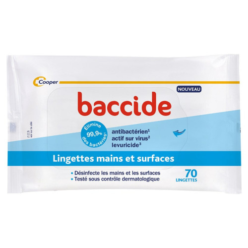 Baccide 70 lingettes désinfectantes