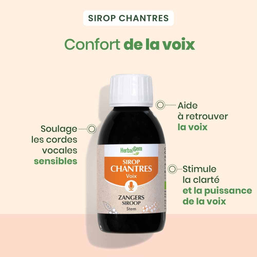 HERBALGEM Sirop des Chantres 150ml - Soin Voix et Cordes Vocales