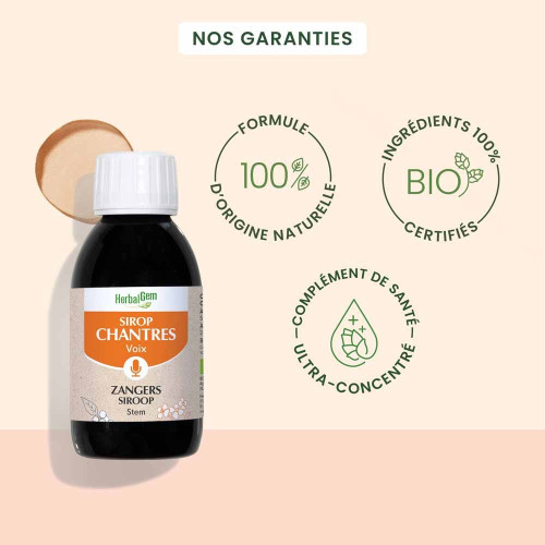 HERBALGEM Sirop des Chantres 150ml - Soin Voix et Cordes Vocales