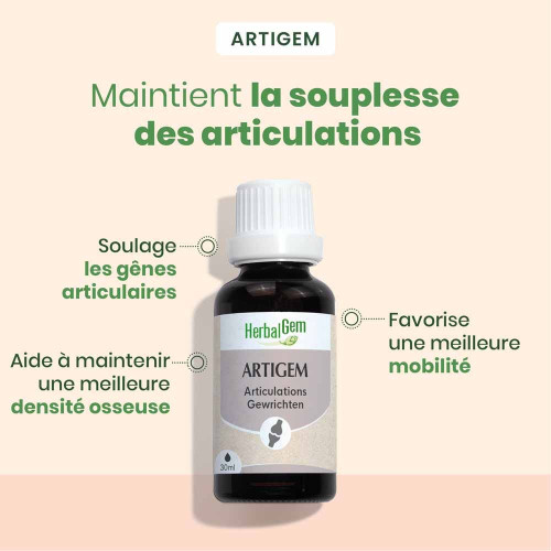 HERBALGEM Artigem Bio 30ml - Souplesse Articulaire et Antioxydant