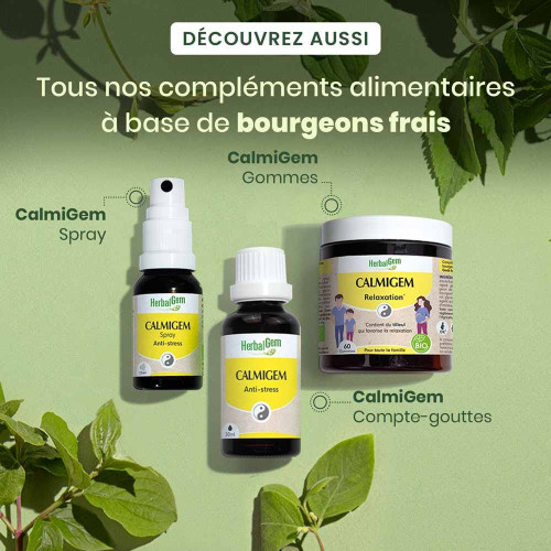 HERBALGEM Calmigem Bio 15ml - Détente et Anti-Stress Parapharmacie