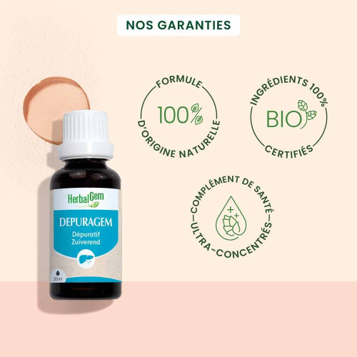 Depuragem Bio HerbalGem 30ml - Élimination Toxines, Soutien Hépatique
