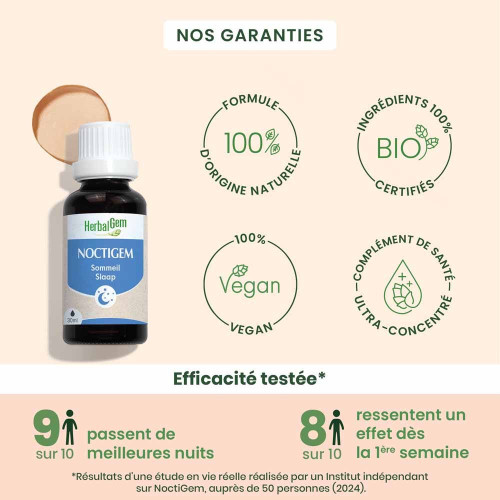 HERBALGEM Bio Noctigem 30ml - Sommeil Confortable