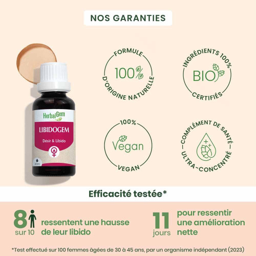HERBALGEM Libidogem 30ml - Boostez votre libido naturellement