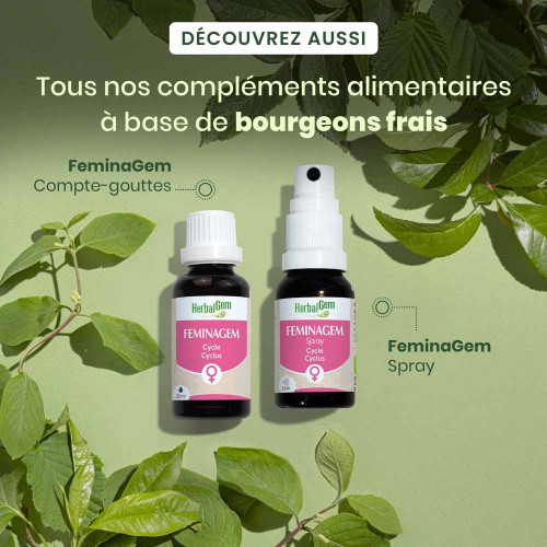 HerbalGem Feminagem Cycle Bio 30 ml Confort Menstruel Naturel