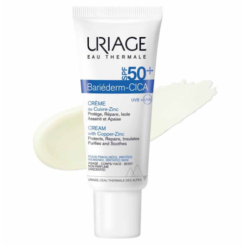 Uriage Bariéderm Cica-Crème SPF50+ 40ml - Protection Efficaces