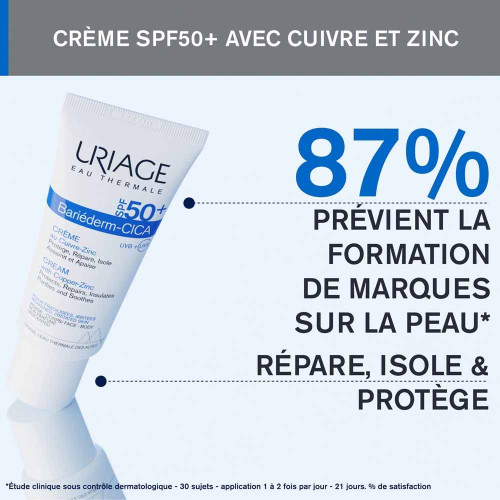 Uriage Bariéderm Cica-Crème SPF50+ 40ml - Protection Efficaces