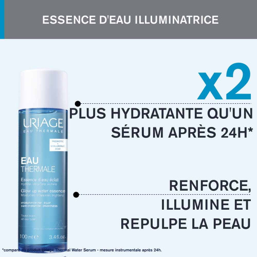 URIAGE Essence Eau d'Éclat 100ml - Hydratation 24h, Éclat Peau