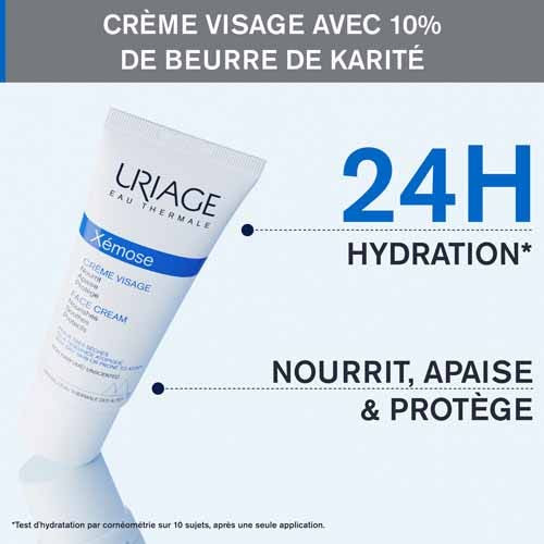 Uriage Xémose Crème Visage 40ml - Nourrit et Protège Peaux Sèches