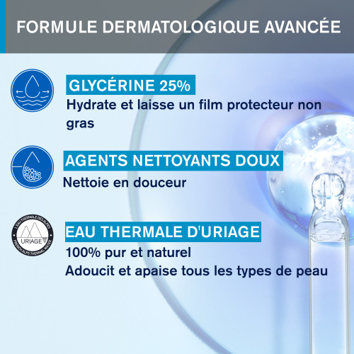 Uriage Huile Nettoyante 500ml - Hydrate et Protège Peau Sensible