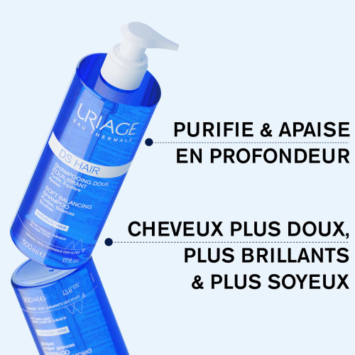 Uriage DS Hair Shampooing Doux 2x500ml - Purifie et Apaise