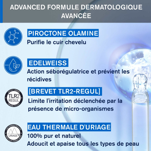 Uriage DS Hair Shampooing Doux 2x500ml - Purifie et Apaise