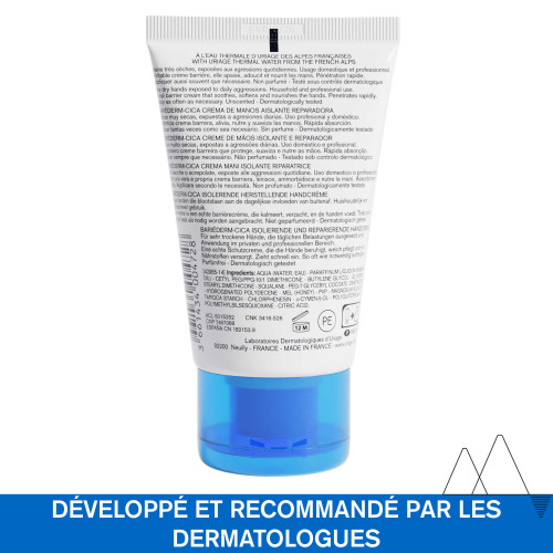 Uriage Bariéderm 50ml - Soin Mains Abîmées - Nourrit et Protège