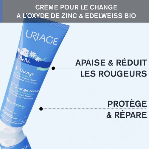 Uriage Bébé 1er Change Edelweiss 100ml - Apaisant, Réparateur