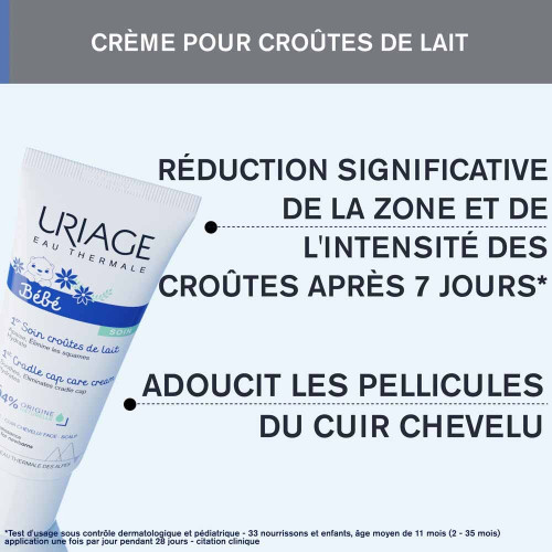 Soin Bébé Uriage 40ml - Apaise et Régule Croûtes de Lait