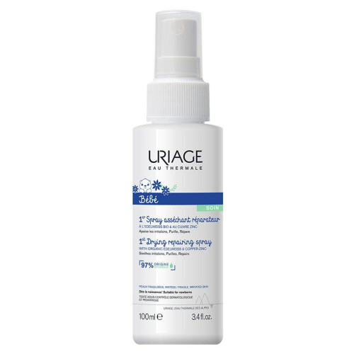 Uriage Bébé Spray Asséchant Réparateur 100ml - Apaise la Peau