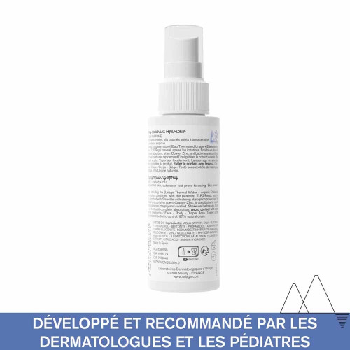 Uriage Bébé Spray Asséchant Réparateur 100ml - Apaise la Peau