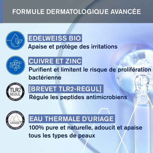 Uriage Bébé Spray Asséchant Réparateur 100ml - Apaise la Peau