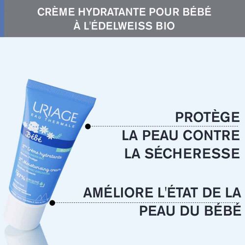 Uriage Bébé 1ère Crème Hydratante 40ml - Hydrate et Protège