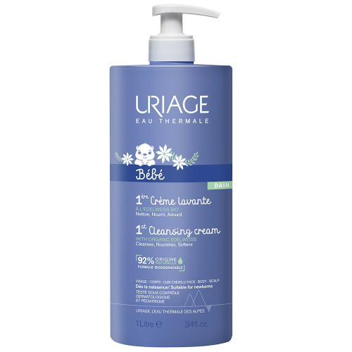Uriage Bébé 1ère Crème Lavante 1L - Douceur et Hydratation