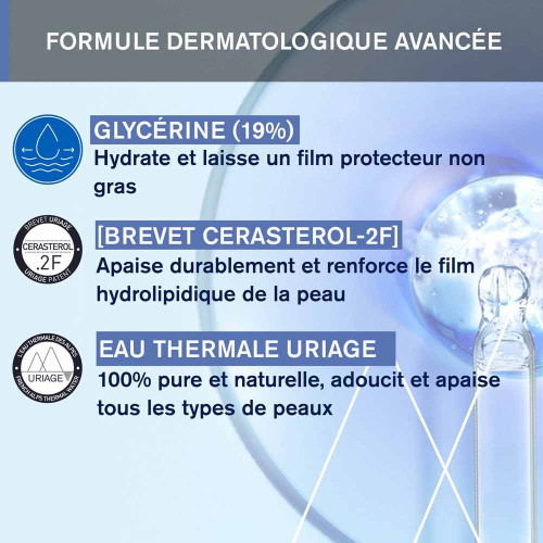 Uriage Bébé 1ère Huile Lavante Apaisante 500ml - Nettoie et Protège
