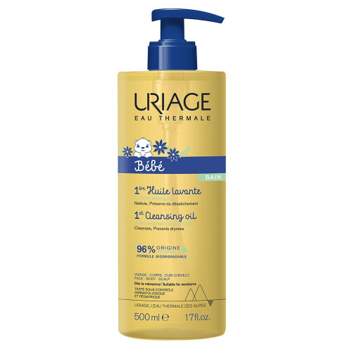 Uriage Bébé Huile Lavante 500ml - Douceur et Protection Peau Délicate