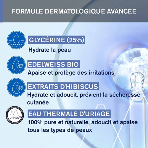 Uriage Bébé Huile Lavante 500ml - Douceur et Protection Peau Délicate