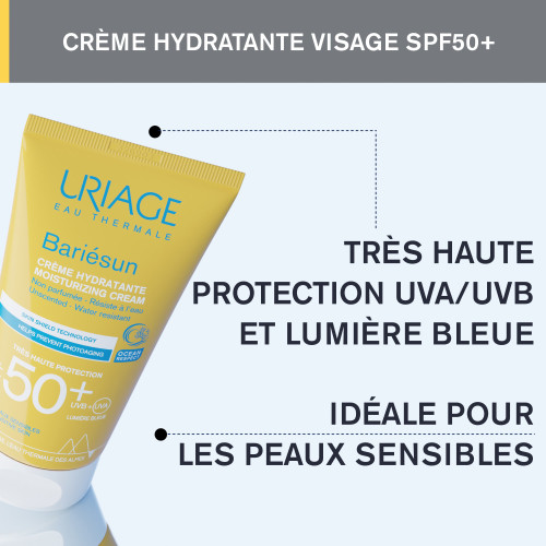 Uriage Bariésun Crème SPF50+ 50ml - Protection Haute et Hydratation